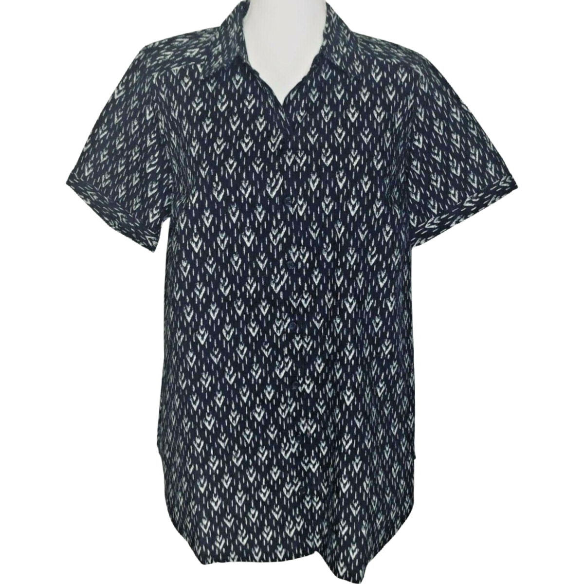 Roamans Button Down Shirt Size 20W Green Navy Blue Black Lot of 3 New Blouses