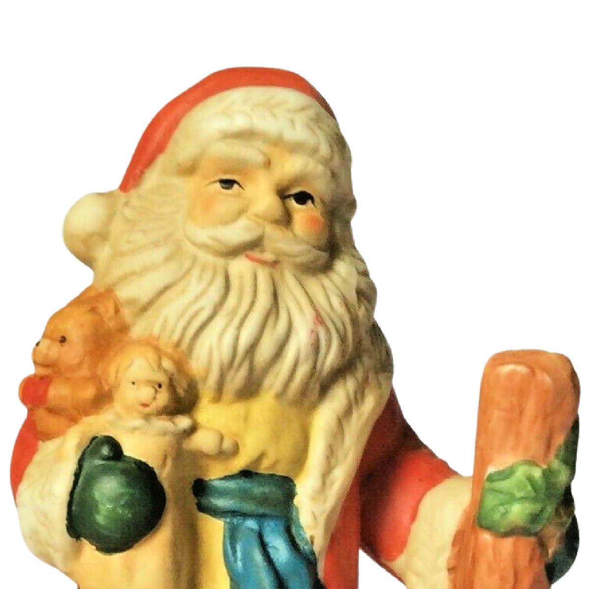 Santa Claus Christmas Porcelain Figurine Deco Lot of 2