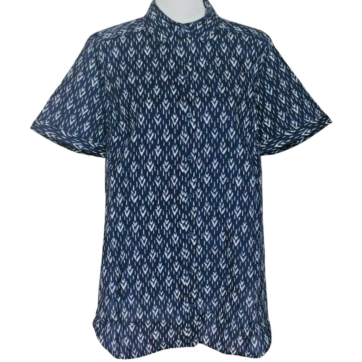 Roamans Button Down Shirt Size 20W Green Navy Blue Black Lot of 3 New Blouses