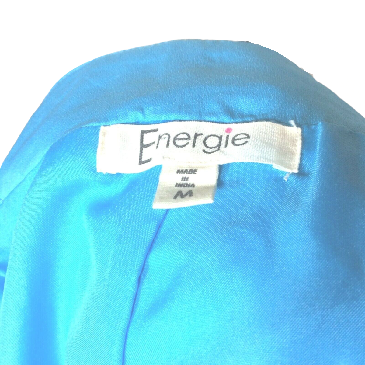 Energie Shorts Blow My Mind Blue Junior Size M Zipper Scalloped Edge Ribbon Belt