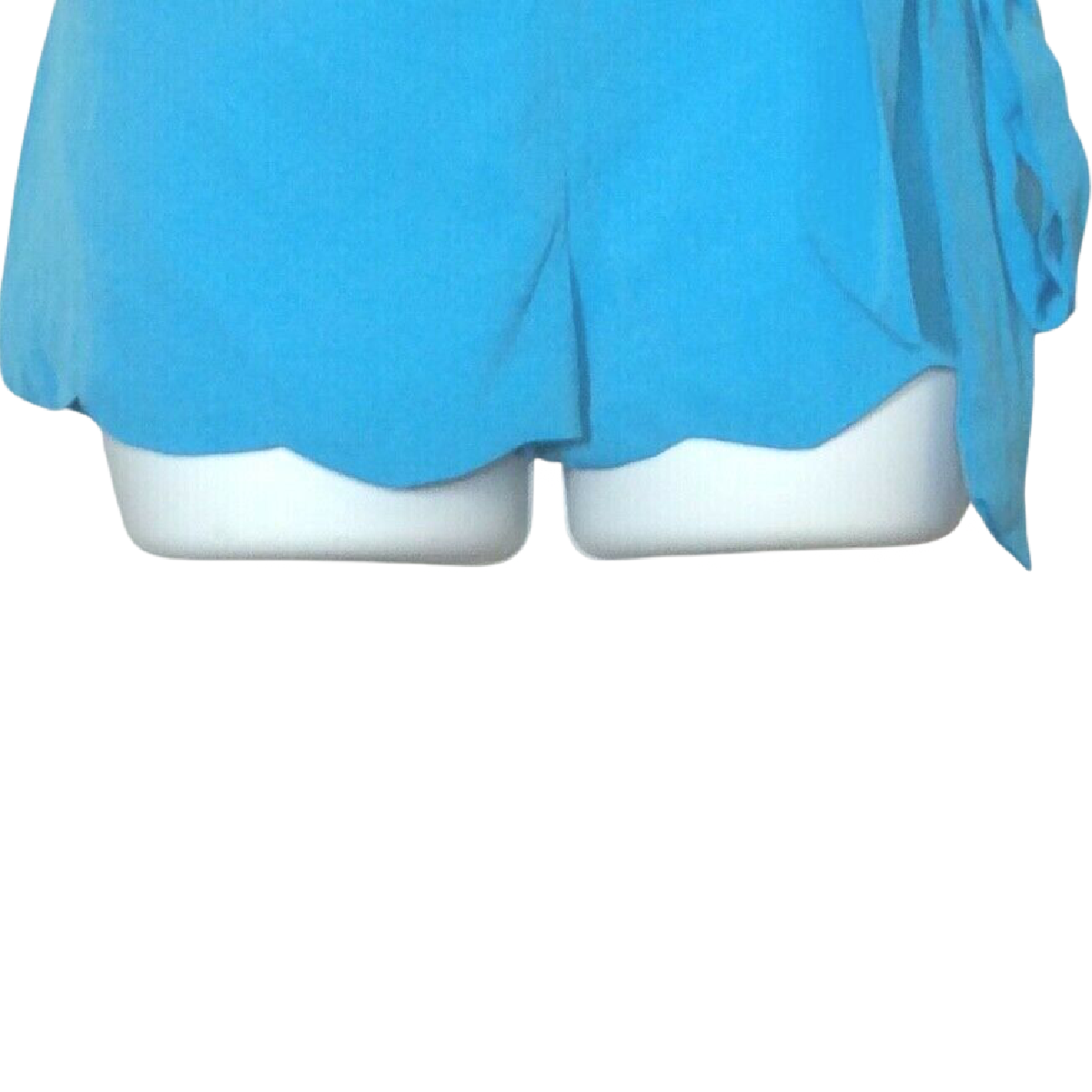 Energie Shorts Blow My Mind Blue Junior Size M Zipper Scalloped Edge Ribbon Belt