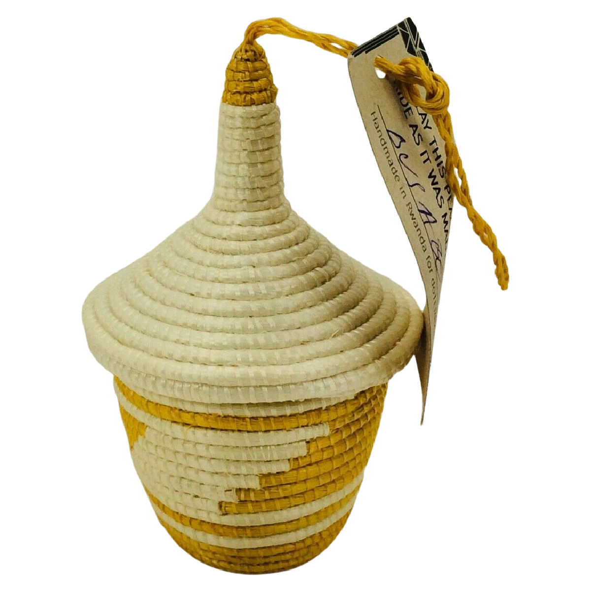 doTERRA Rwandan Peace YELLOW Basket Sisal & Clay Diffuser Ornament Christmas Lot