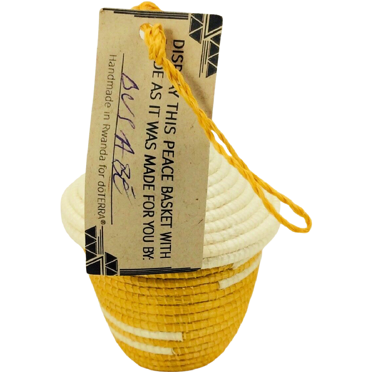 doTERRA Rwandan Peace YELLOW Basket Sisal & Clay Diffuser Ornament Christmas Lot