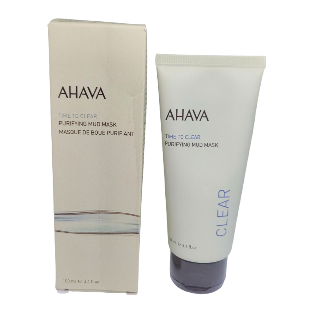 AHAVA Time to Clear Purifying Mud Mask Dead Sea Facial Treatment 3.4oz NEW