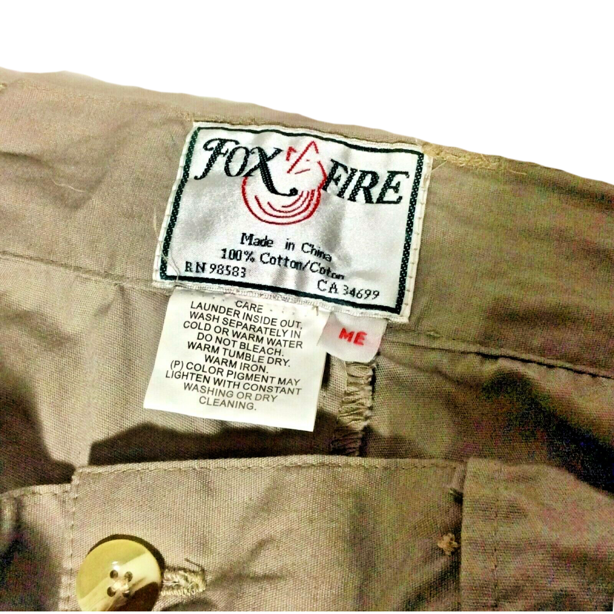 Fox Fire Field Thunder River Gear Cargo Shorts Lot Size M Stone Khaki Pockets 7"