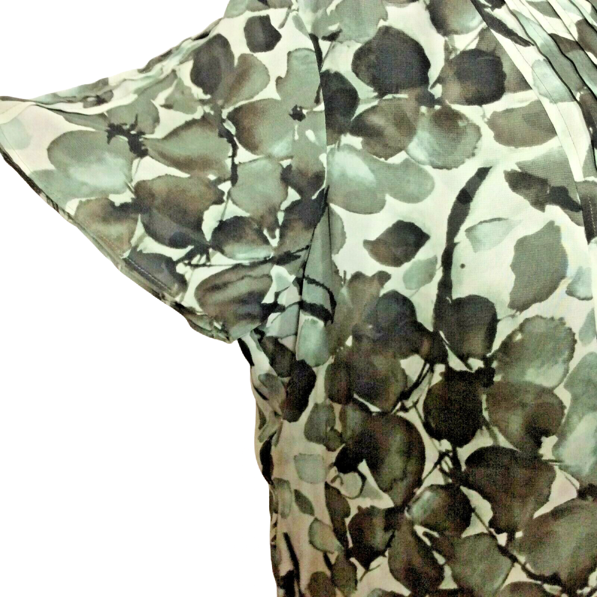 Clearwater Creek Women Blouse Gray/Black Floral Size 2X (20W-22W) w/ Undershirt