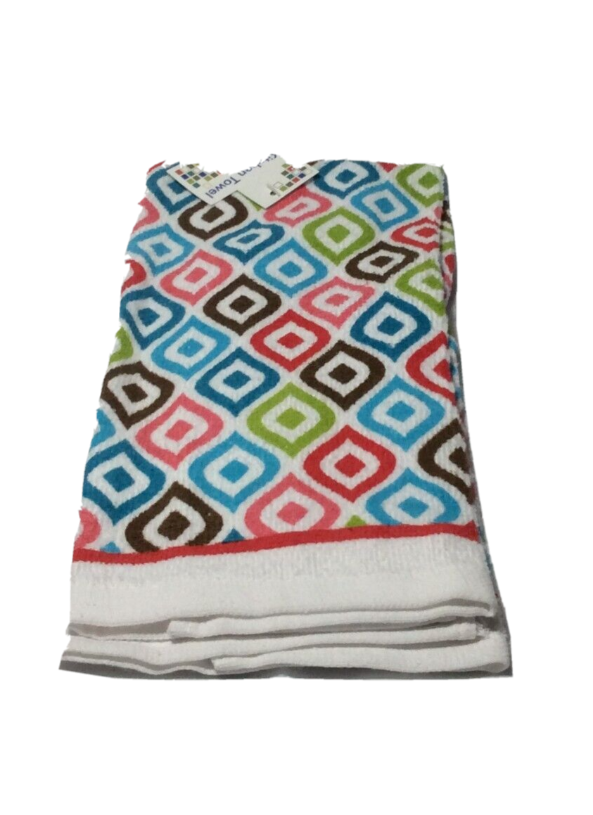 Kitchen Towels Lot Oven-Mitt Potholder Turquoise Butterfly Bee Geometric NWT