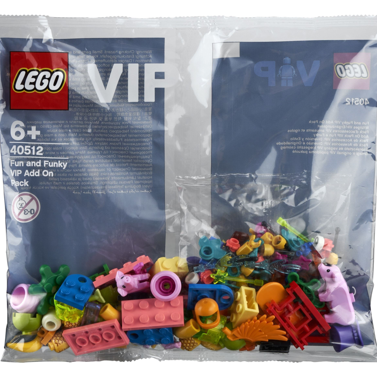 2x LEGO 40512 Fun & Funky VIP Add On Pack Pigs, Food, Guitar, Skateboard Lot NEW