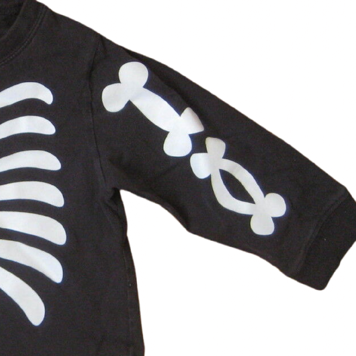 Halloween Skelton Glow in Dark Long Sleeve Shirt 6-9 Months Baby Boy/Girl NWT