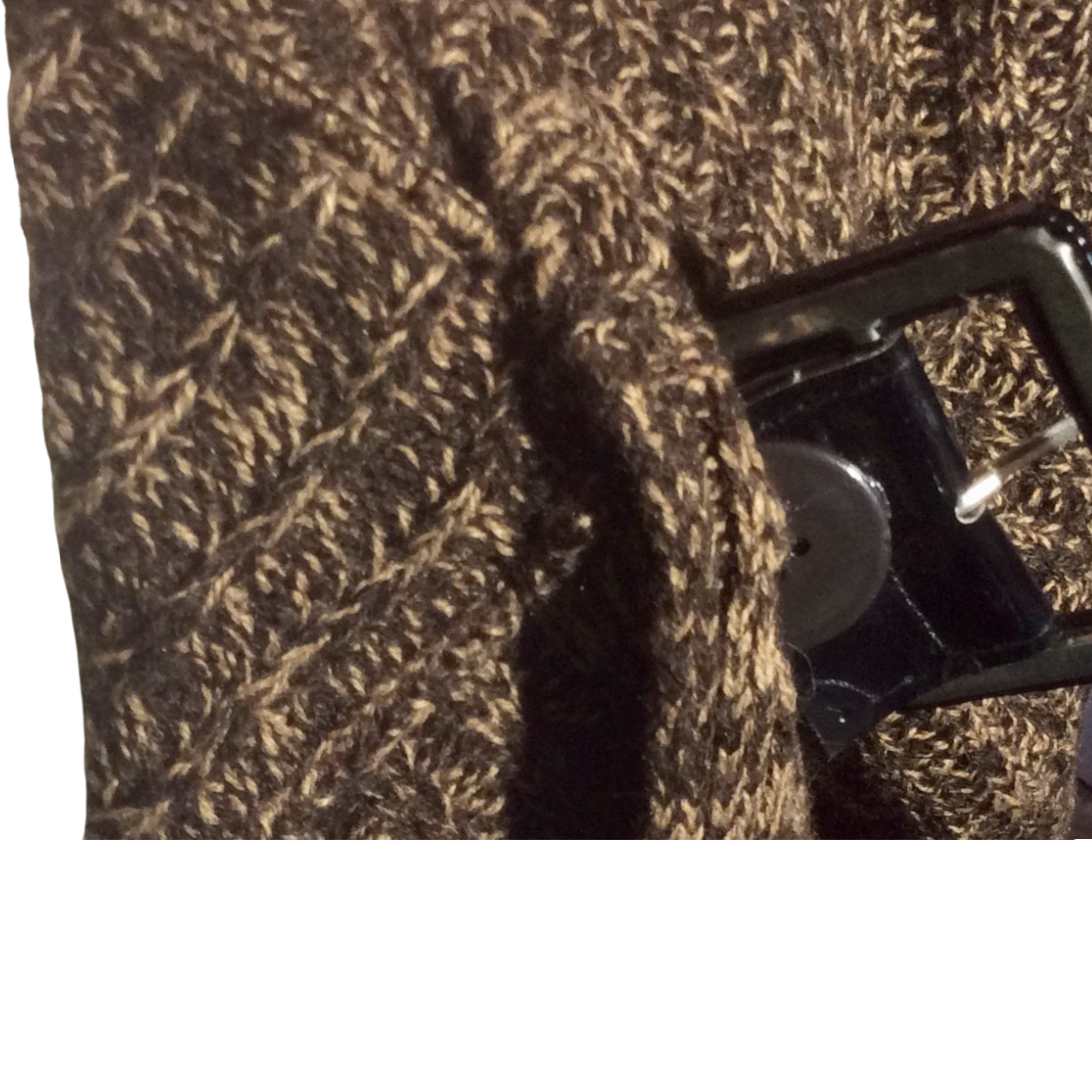 Allison Brittney Women Brown Knit Short Sleeve Cardigan Sweater Belt Size 3XLvv