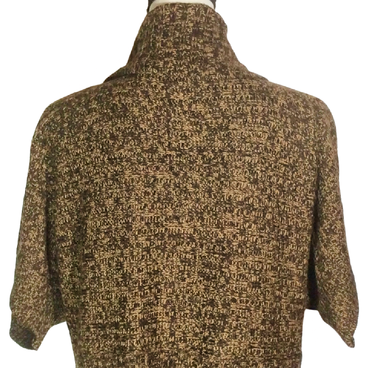 Allison Brittney Women Brown Knit Short Sleeve Cardigan Sweater Belt Size 3XLvv