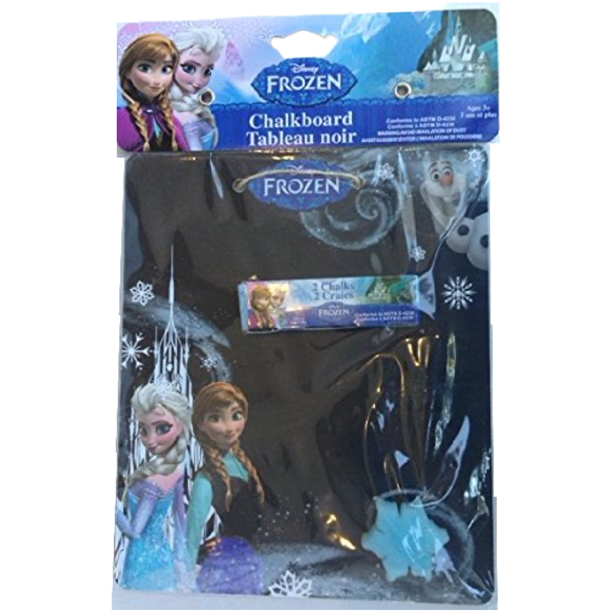 Disney Frozen Chalkboard & Jumbo Playing Cards Toy Lot of 2