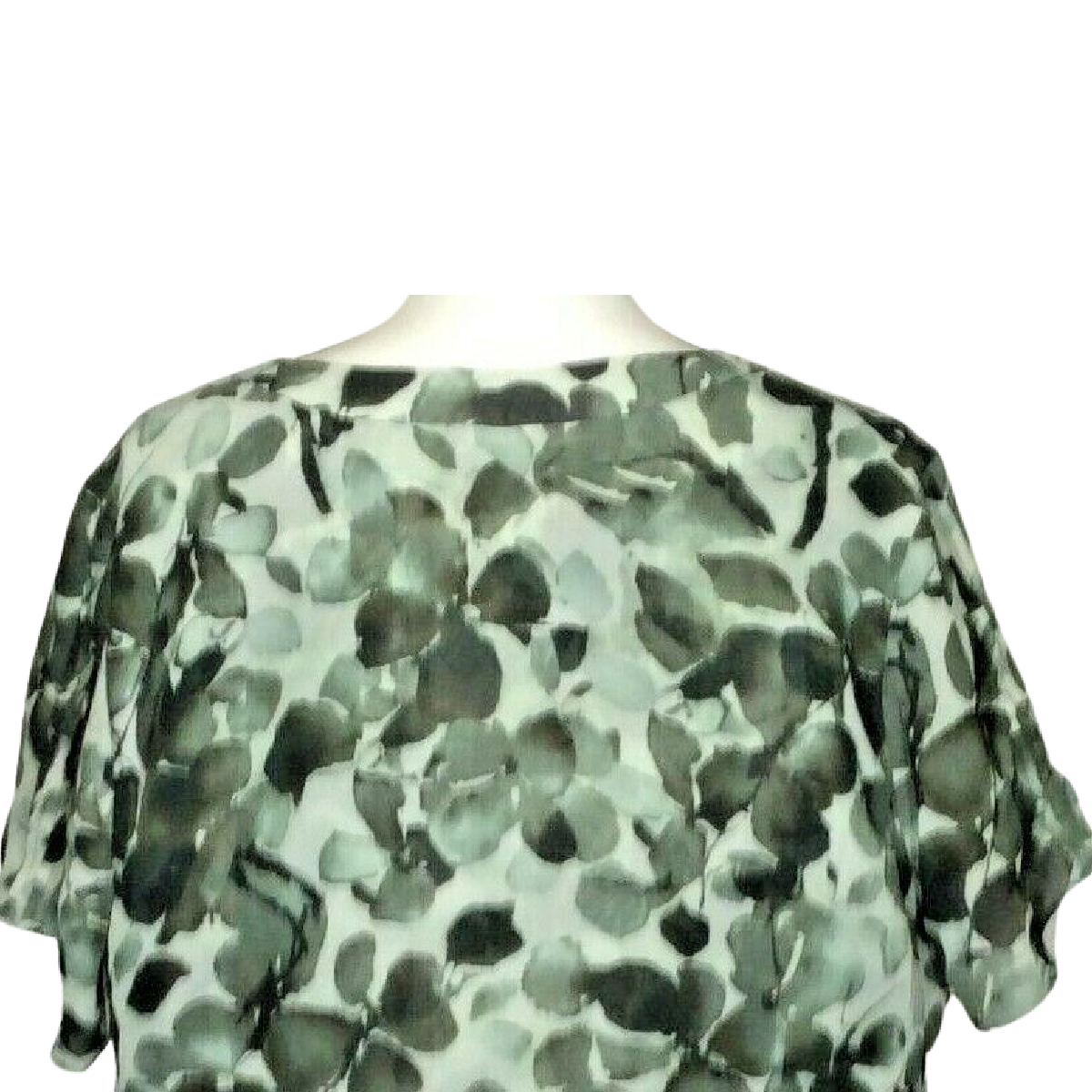 Clearwater Creek Women Blouse Gray/Black Floral Size 2X (20W-22W) w/ Undershirt