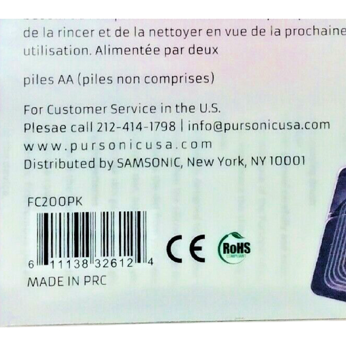 Pursonic Microdermabrasion Advanced Facial Cleansing Brush Silicon System FC200
