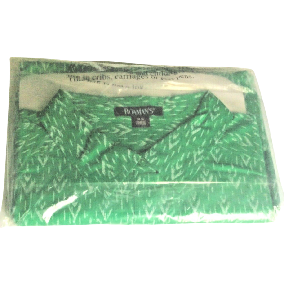 Roamans Button Down Shirt Size 20W Green Navy Blue Black Lot of 3 New Blouses