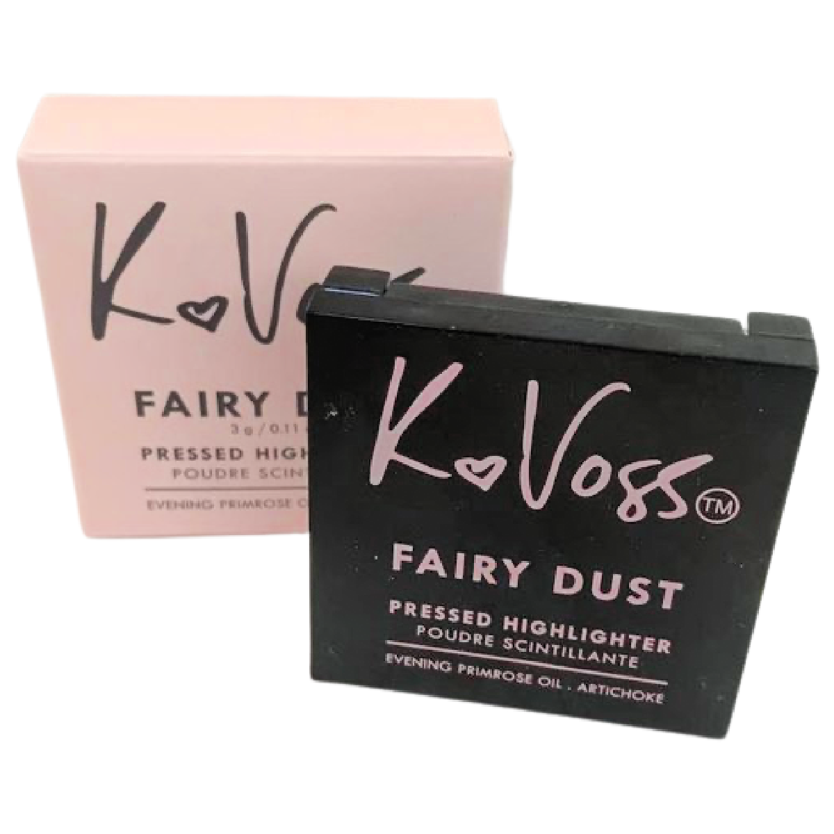 K Voss NYC Fairy Dust Pressed Highlighter in Moonlight 0.11oz Full Size MSRP $28