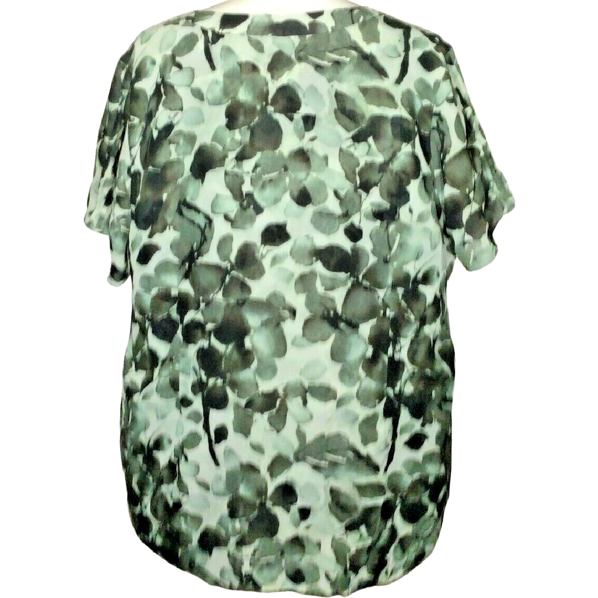 Clearwater Creek Women Blouse Gray/Black Floral Size 2X (20W-22W) w/ Undershirt