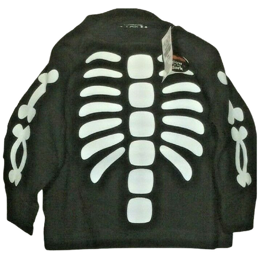 Halloween Skelton Glow in Dark Long Sleeve Shirt 6-9 Months Baby Boy/Girl NWT