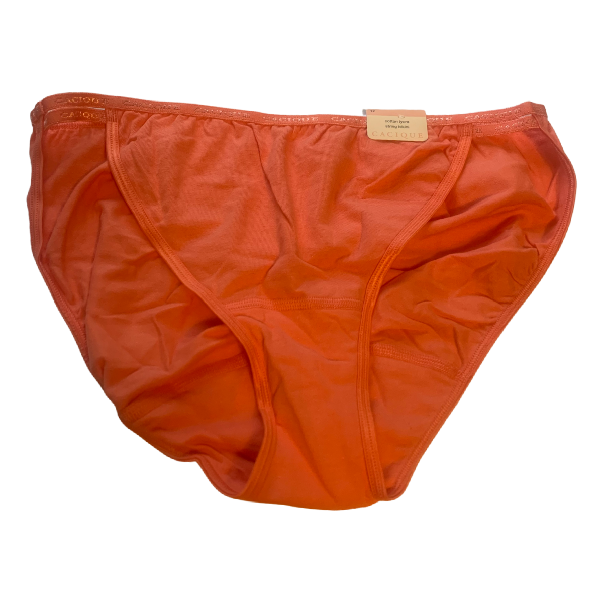4 Pairs Lane Bryant Cacique Panties Sz 12 Cotton String Bikini Rainbow Coral Lot