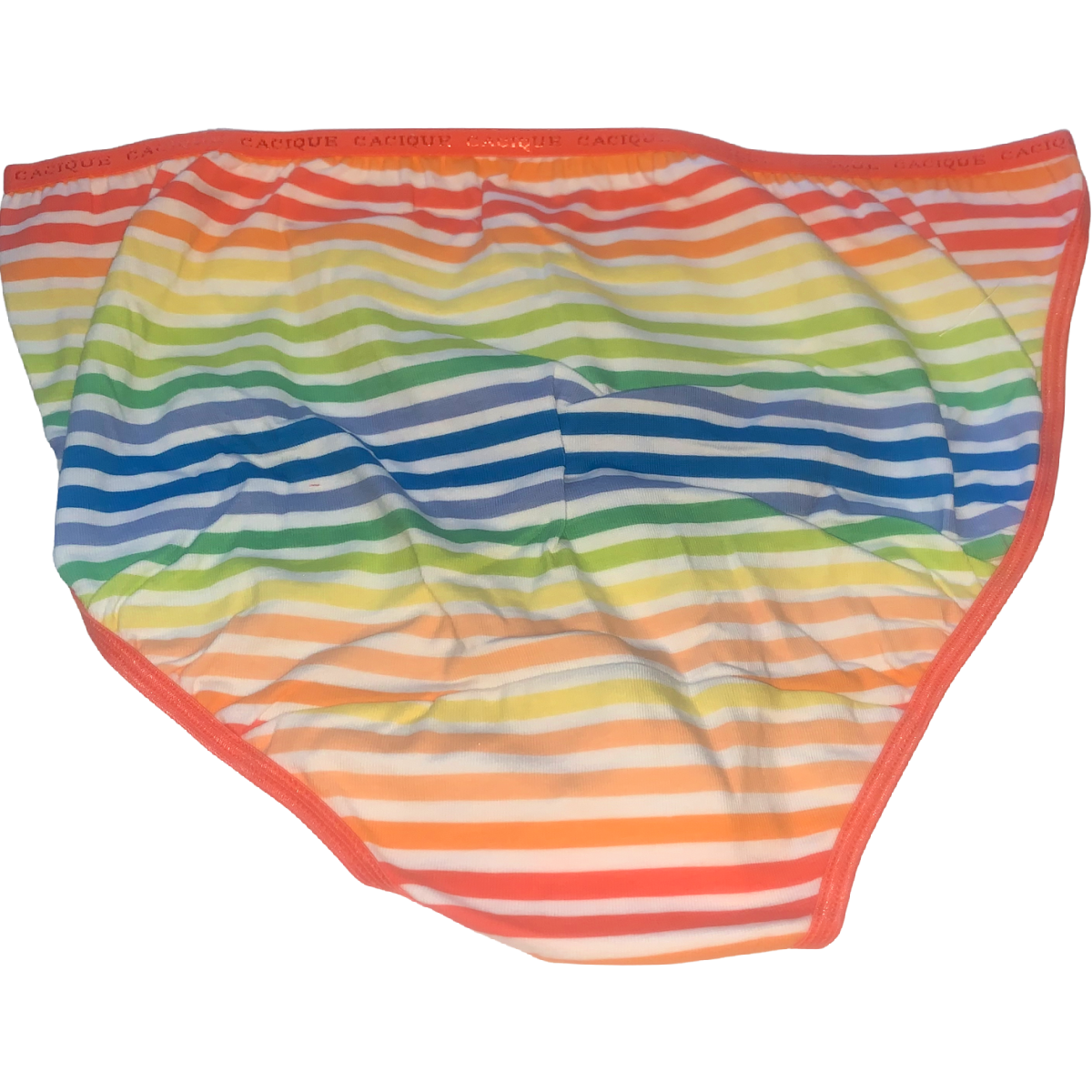 4 Pairs Lane Bryant Cacique Panties Sz 12 Cotton String Bikini Rainbow Coral Lot