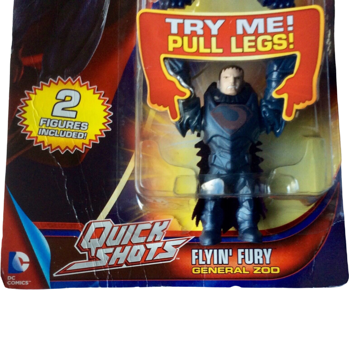 Quick Shots Flyin Furry Launch Pull Lot 2 Figure General Zoo Ultrahead Superman