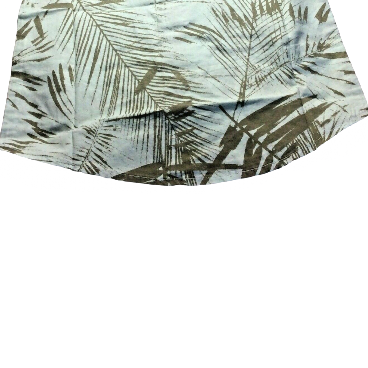 Old Navy Boys Short Sleeve Button Up Shirt Green Tropical Palm Leaves Size 5 XS