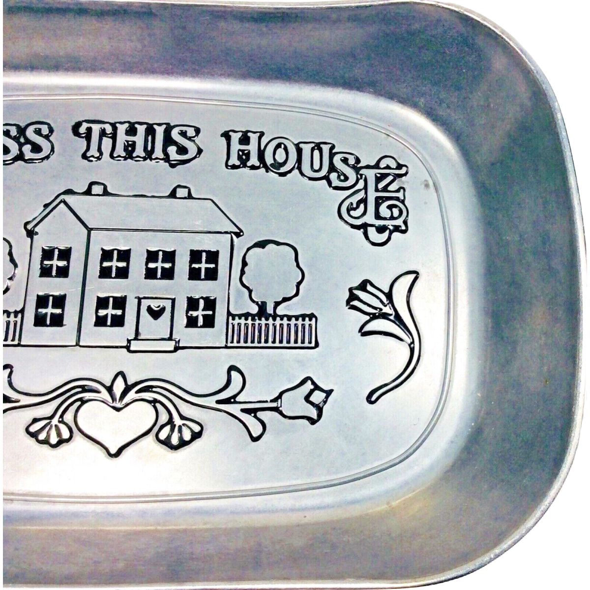 Wilton Armetale Bread Serving Tray Plate Platter BLESS THIS HOUSE #601013