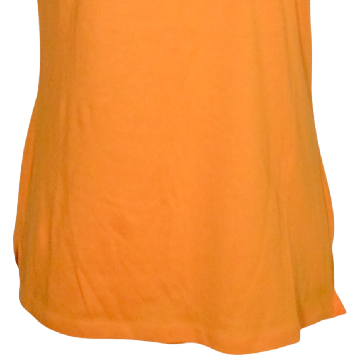Lands End Women Size XS (2/4) T-Shirt Short Sleeve Orange Embroidered Neckline