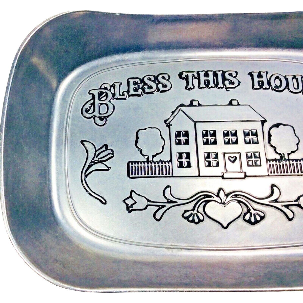 Wilton Armetale Bread Serving Tray Plate Platter BLESS THIS HOUSE #601013