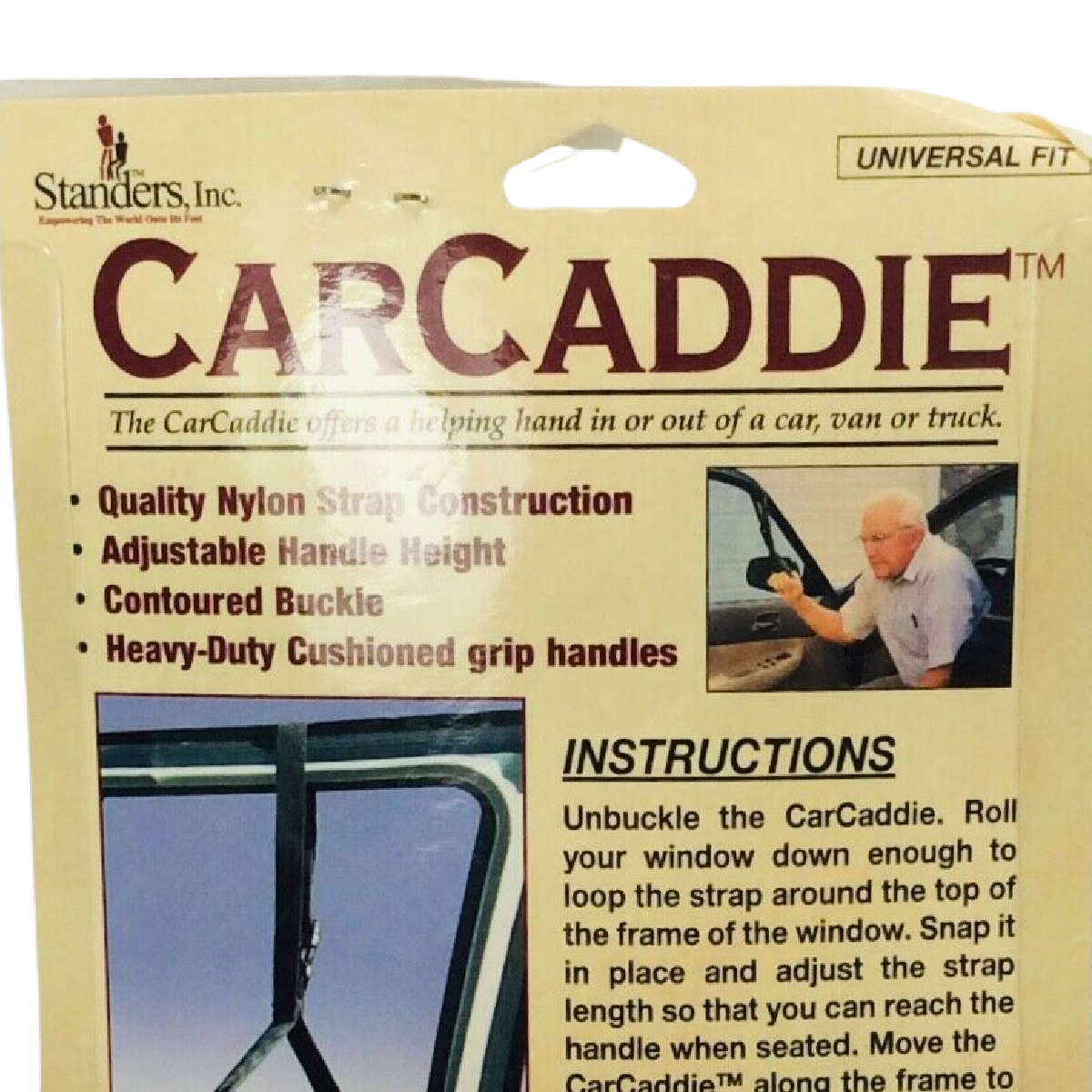 Car Caddie Adjustable Handle Heavy Duty Nylon Strap Disability Handicap 100 lbs