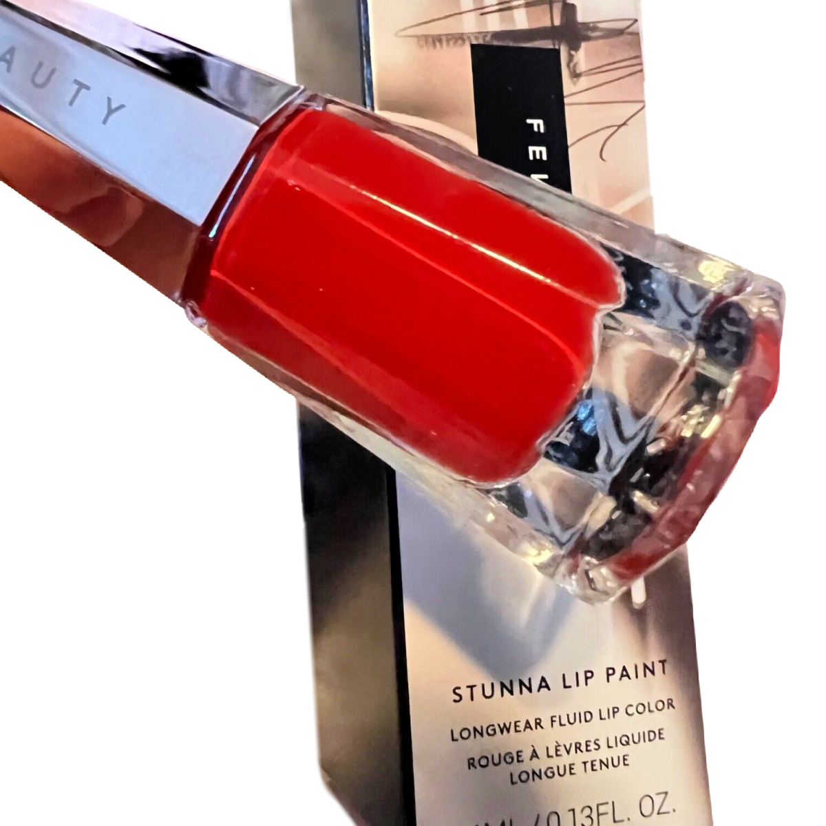 Fenty Beauty by Rihanna Stunna Lip Paint Fluid Lip Color in Uncensored (Red) NIB