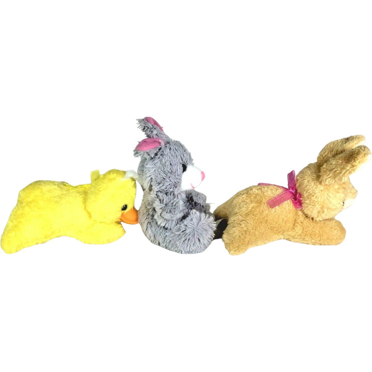 Spring Bunny Chick Stuffed Baby Soft Plush Animal 3pc Easter Lot Rabbit Chicken