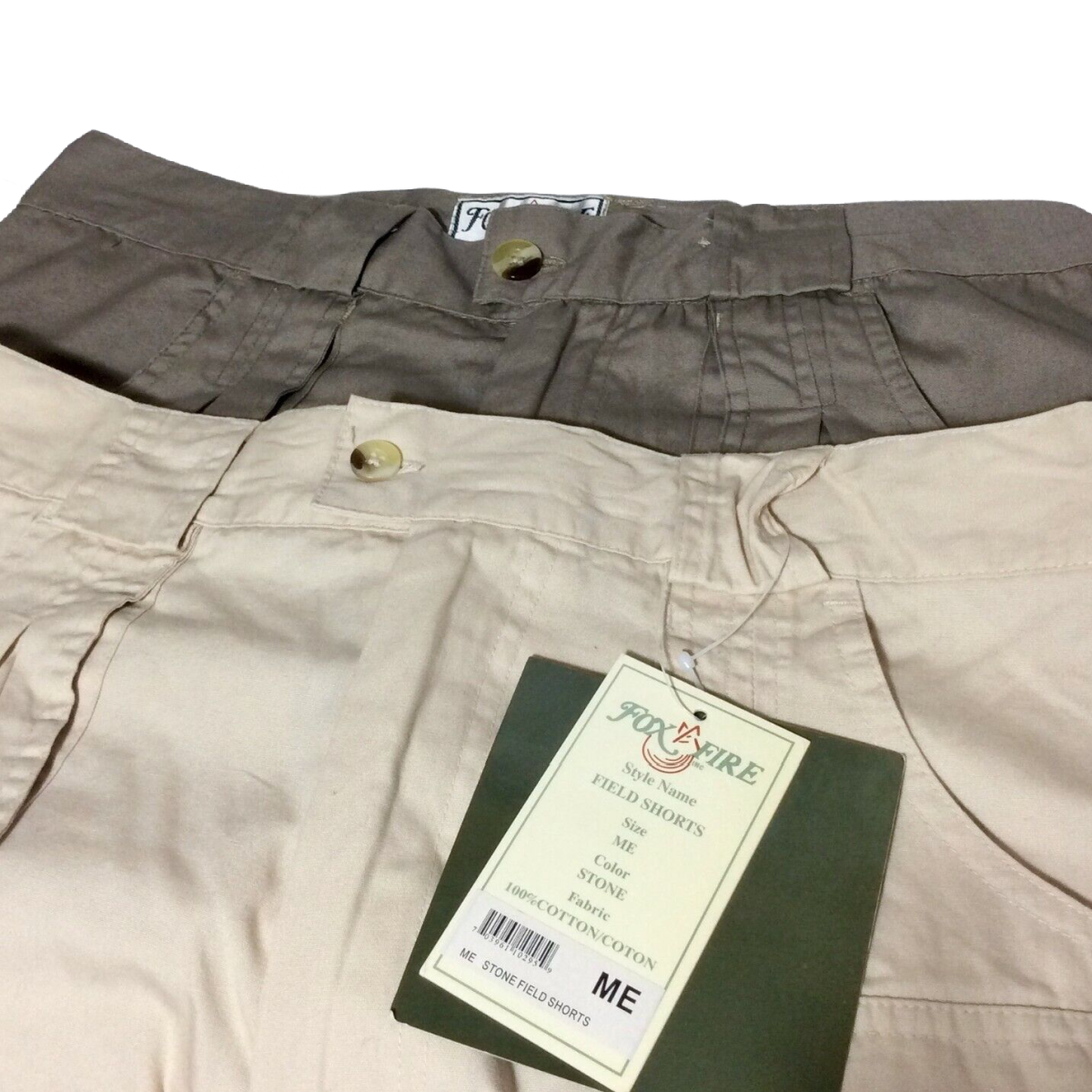 Fox Fire Field Thunder River Gear Cargo Shorts Lot Size M Stone Khaki Pockets 7"