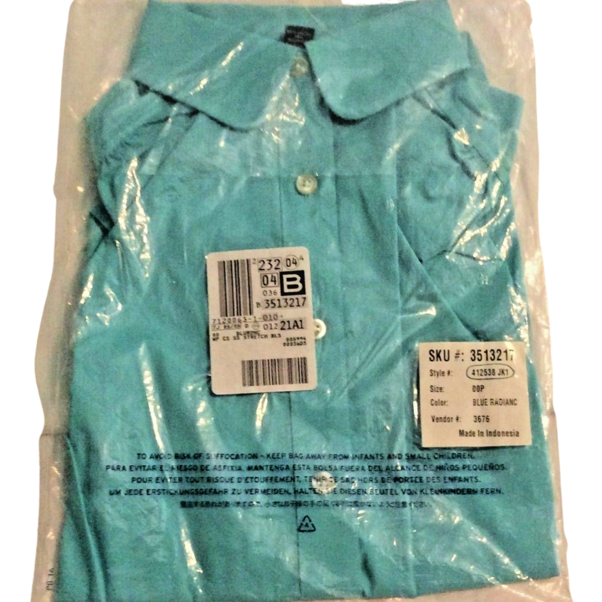 Lands' End Petite Shirts Size OOP Pink & Blue Lot of 2 NEW