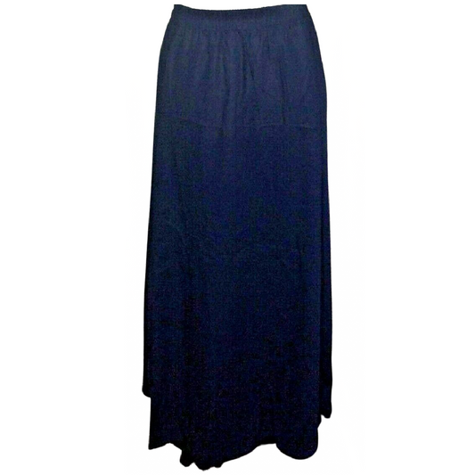Jessica London Women A-Line Skirt Blue Sz 22W Elastic Waist Pockets Modest NWT