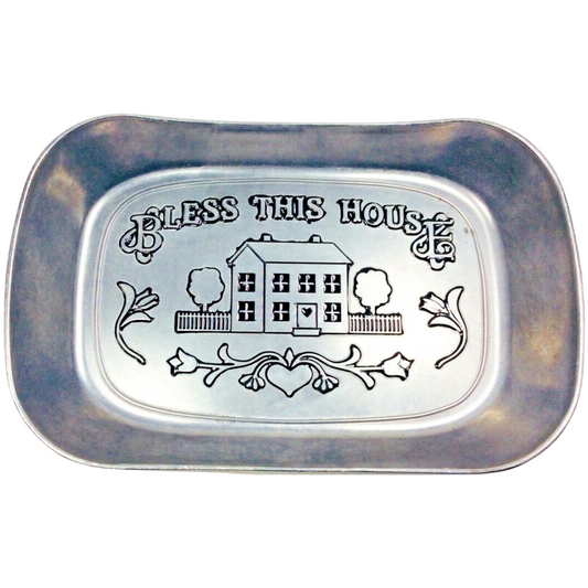 Wilton Armetale Bread Serving Tray Plate Platter BLESS THIS HOUSE #601013