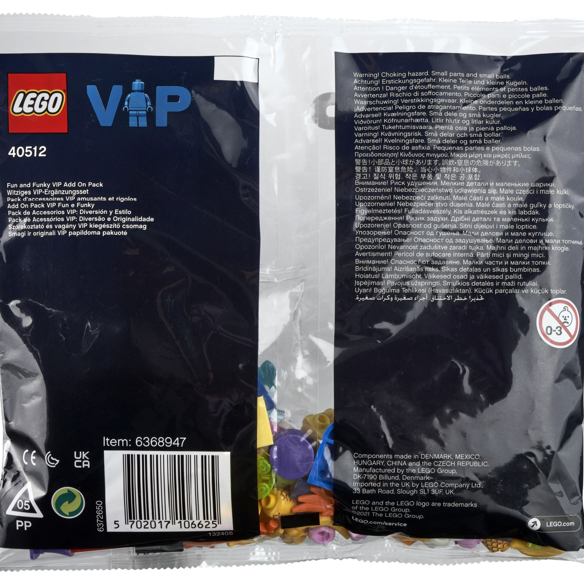 2x LEGO 40512 Fun & Funky VIP Add On Pack Pigs, Food, Guitar, Skateboard Lot NEW