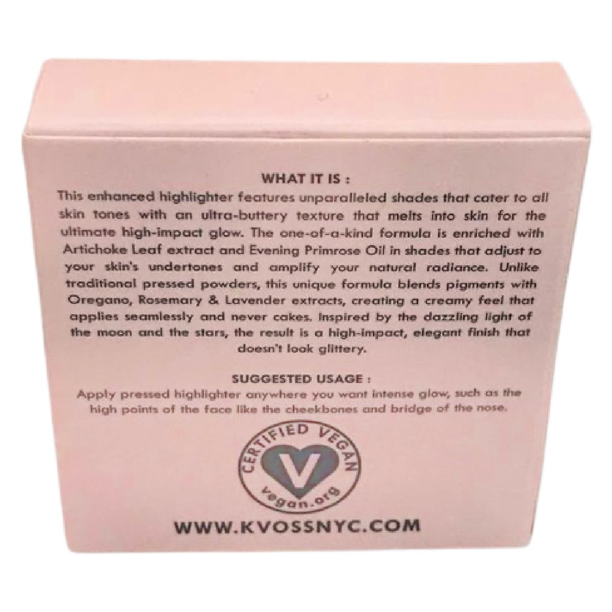 K Voss NYC Fairy Dust Pressed Highlighter in Moonlight 0.11oz Full Size MSRP $28
