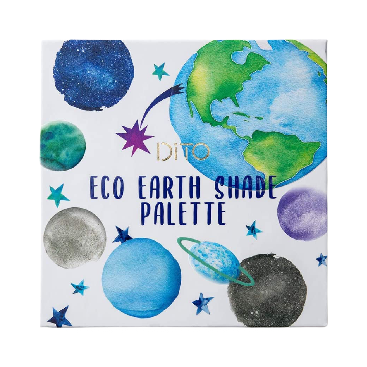 Lot of 3 Dito Space Planet Eyeshadow Palettes Shiny Sun, Eco Earth, Galaxy NEW