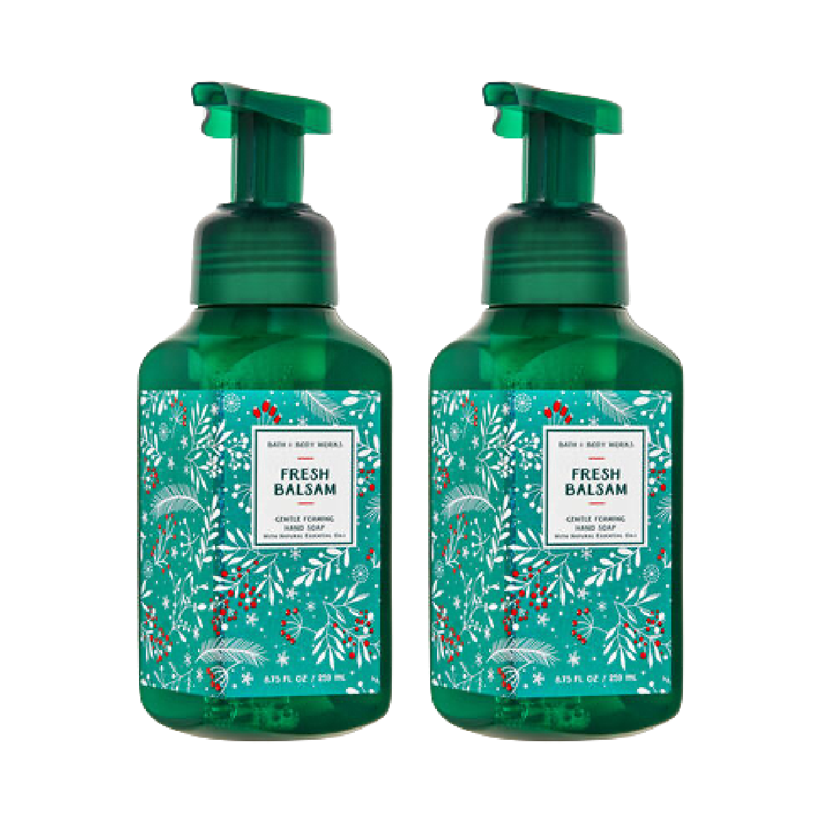 Bath & Body Works FRESH BALSAM Lot of 2 Gentle Foaming Hand Soap (8.75oz) NEW